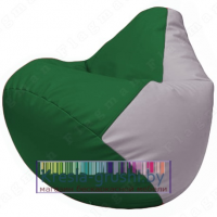 Бескаркасное кресло мешок Груша Г2.3-0125 (зелёный, сиреневый)